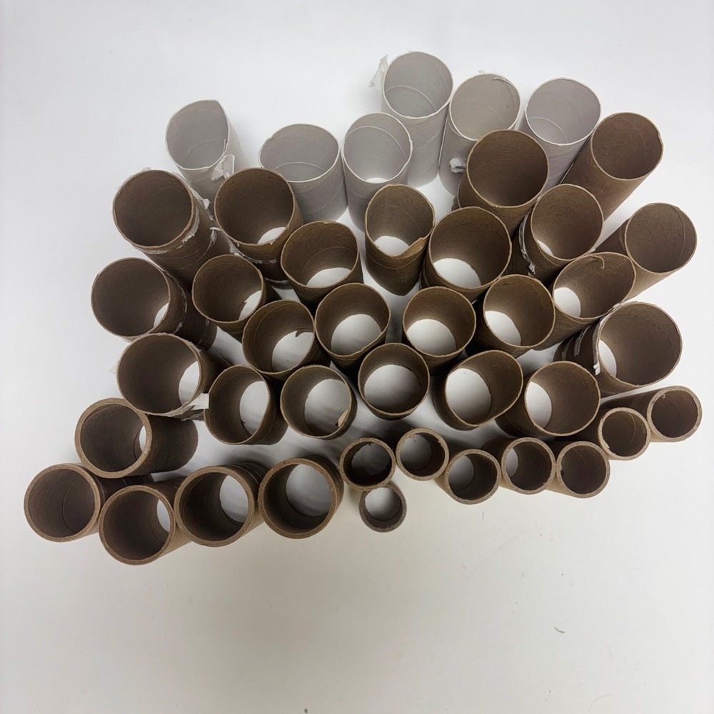 Unbranded Cardboard Tubes Bulk Lot 42 Mixed Brown Grey Craft Supplies DIY Art